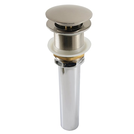 Kingston Brass Brass Pop Up Drain for Cast Iron Utility Sink, Brushed Nickel GCL112BN